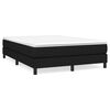 vidaXL Box Spring Bed Frame Black Queen Fabric