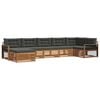 vidaXL Outdoor Sofa Set with Cushion 7 pcs Natural and Anthracite