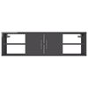 vidaXL Wall Shelf High Gloss Grey 102x30x29 cm Engineered Wood