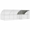 vidaXL Chicken Cage with 2 Doors 3 pcs Silver 600x200x200cm