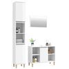 vidaXL 3 Piece Bathroom Furniture Set High Gloss White Engineered Wood