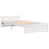 vidaXL Bed Frame without Mattress White Solid Wood 90x190 cm Single Single