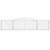 vidaXL Arched Gabion Baskets 15 pcs 400x30x80/100 cm Galvanised Iron