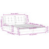 vidaXL Bed Frame without Mattress "Zadar" Black 152x203 cm Queen Fabric