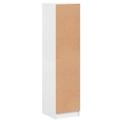 vidaXL Highboard with Glass Door White 35x37x142 cm