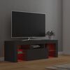 vidaXL TV Cabinet with LED Lights Grey 120x35x40 cm
