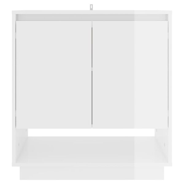 vidaXL Sideboard High Gloss White 70x41x75 cm Engineered Wood