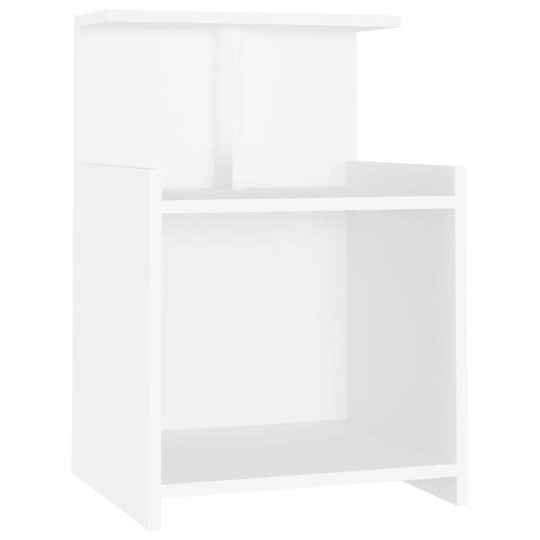 vidaXL Bed Cabinets 2 pcs White 40x35x60 cm Engineered Wood