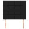 vidaXL Headboard Black 100x5x118/128 cm Fabric