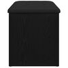 vidaXL Storage Bench Black Oak 82 x 42 x 45 cm Engineered Wood