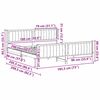vidaXL Bed frame Brown and dark grey 180 x 200 cm Solid pine wood