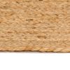 vidaXL Area Rug Braided Jute 240 cm Round