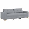 vidaXL 2 Piece Sofa Set with Cushions Light Grey Fabric