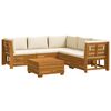 vidaXL 6 pcs Outdoor Sofa Set Solid Acacia Wood Brown