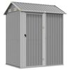 vidaXL Garden Shed Light Grey 192x152.5x237 cm Galvanised Steel