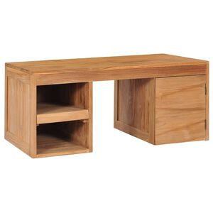 vidaXL Coffee Table | Brown | Solid Teak Wood | Coffee Table | Rectangular
