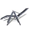 vidaXL Garden Lounge Chair Aluminium Black