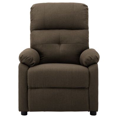vidaXL Electric Massage Chair Brown Fabric