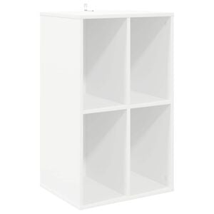 vidaXL Record Cabinet White 44.5 x 36.5 x 74.5 cm Engineered Wood