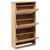vidaXL Shoe Storage Cabinet 55x20x104 cm Solid Walnut Wood