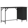 vidaXL Computer Desk Black 131x48x75 cm Engineered Wood