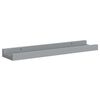 vidaXL Picture Frame Ledge Shelves 2 pcs Grey 40x9x3 cm MDF