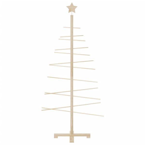 vidaXL Wooden Christmas Tree for Decoration 150 cm Solid Wood Pine
