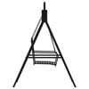 vidaXL Swing Bench 124 cm Black Steel