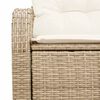 vidaXL Garden Sofa Beige 124 x 62 x 69cm Poly Rattan