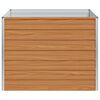 vidaXL Garden Raised Bed 100x100x77 cm Galvanized Steel Silver