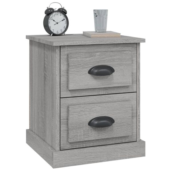 vidaXL Bedside Cabinet Grey Sonoma 39x39x47.5 cm Engineered Wood