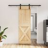 vidaXL Sliding Door with Hardware Set 70x210 cm Solid Wood Pine