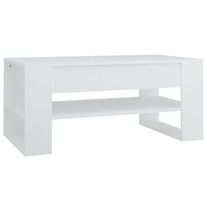 vidaXL Coffee Table White 102x55x45 cm Engineered Wood