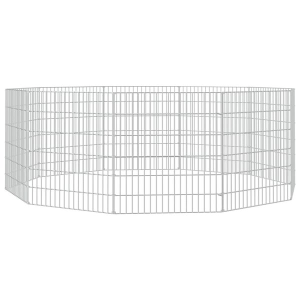 vidaXL Free Range Animal Enclosure 10-Panel 54x60 cm Galvanised Iron