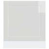vidaXL Dishwasher Panel Porto High Gloss White 60x1.5x57 cm Engineered Wood