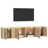vidaXL 3 Piece TV Cabinet Set Sonoma Oak Engineered Wood