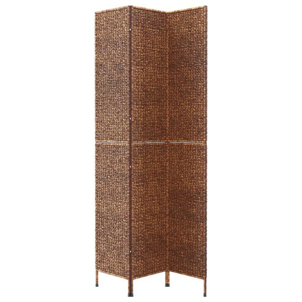 vidaXL Room Divider 3-Panel Brown 122x180 cm Water Hyacinth