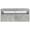 vidaXL TV Cabinet with LED Lights Concrete Grey 90x35x40 cm