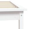 vidaXL Bed Frame without Mattress White Single Solid Wood
