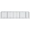 vidaXL Gabion Basket with Cover 450x100x100 cm Galvanised Iron