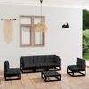 vidaXL 6 Piece Garden Lounge Set with Cushions Solid Pinewood