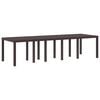 vidaXL Garden Dining Table Brown 300 x 100 x 73 cm Poly Rattan