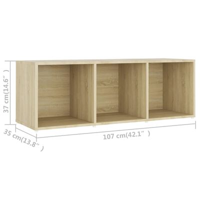 vidaXL TV Cabinet Sonoma Oak 107x35x37 cm Engineered Wood