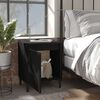 vidaXL Bed Cabinets with Metal Legs Black 40x30x50 cm