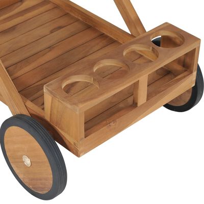 vidaXL Tea Trolley Solid Teak Wood