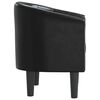 vidaXL Tub Chair Black Faux Leather