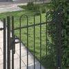 vidaXL Fence Gate Boxtel Single Door with Arched Top Steel 1x1.2 m Black