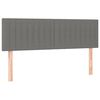 vidaXL LED Headboard Dark Grey 144 cm Fabric