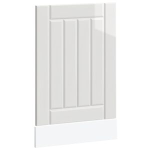 vidaXL Dishwasher Panel "Lucca" High Gloss White Engineered Wood