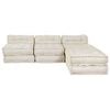 vidaXL Modular Sofa 4 pcs Cream Fabric